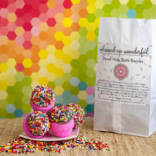 Load image into Gallery viewer, Birthday Cake Doughnut Hole Bath Bomb *VEGAN*