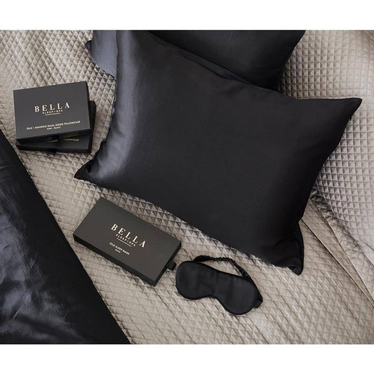 100% Mulberry Silk Black Sleep Mask