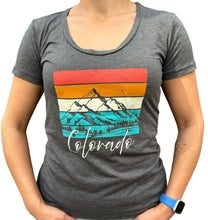 Load image into Gallery viewer, Colorado Colorful Peaks Short Sleeve Shirt (Grey)