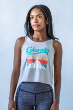 Load image into Gallery viewer, Colorado Mountain Crop Top Grey