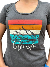 Load image into Gallery viewer, Colorado Colorful Peaks Short Sleeve Shirt (Grey)
