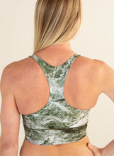 Load image into Gallery viewer, Sage Marble Longline Sports Bra