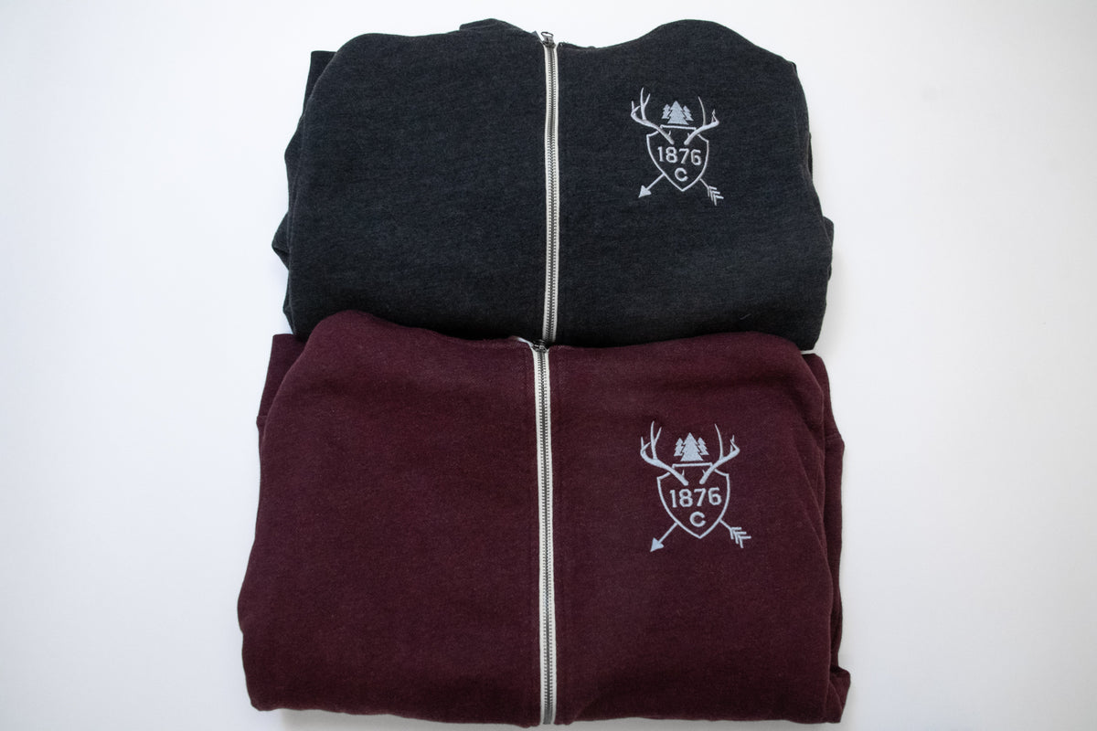 1876 | Trophy Zip Hoodie - Burgundy