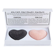 Load image into Gallery viewer, Set of 2 Heart Shaped Konjac Sponges