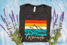 Load image into Gallery viewer, Colorado Colorful Peaks Short Sleeve Shirt (Grey)
