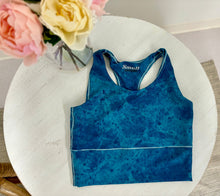 Load image into Gallery viewer, Ocean Marble Longline Sports Bra *FINAL SALE*
