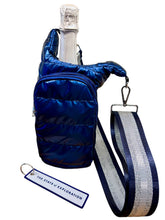 Load image into Gallery viewer, Quilted Quench Puffy Bottle Tote - METALLIC BLUE
