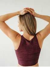 Load image into Gallery viewer, Burgundy Native Crop Top

