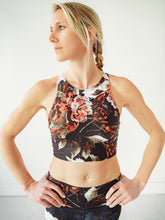 Load image into Gallery viewer, Black Floral Crop Top *FINAL SALE*

