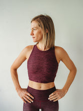 Load image into Gallery viewer, Burgundy Native Crop Top
