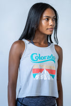 Load image into Gallery viewer, Colorado Mountain Crop Top Grey
