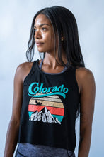 Load image into Gallery viewer, Colorado Mountain Crop Top Black
