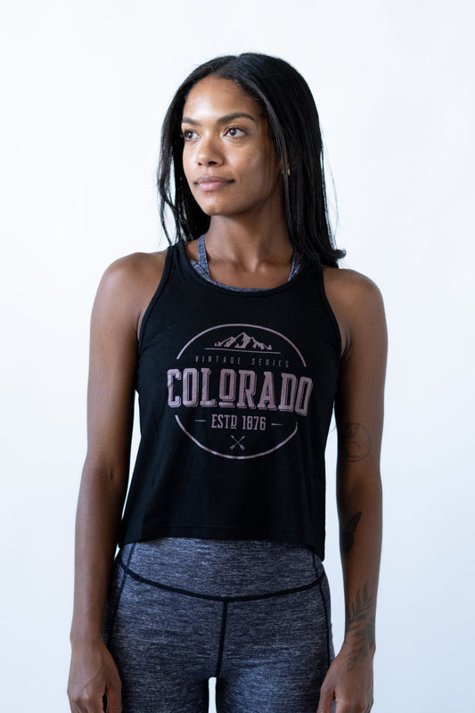 Colorado Vintage Series Crop Top Black