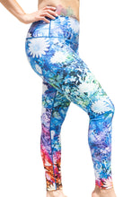 Load image into Gallery viewer, Floral Burst Tie Dye Yoga Pants
