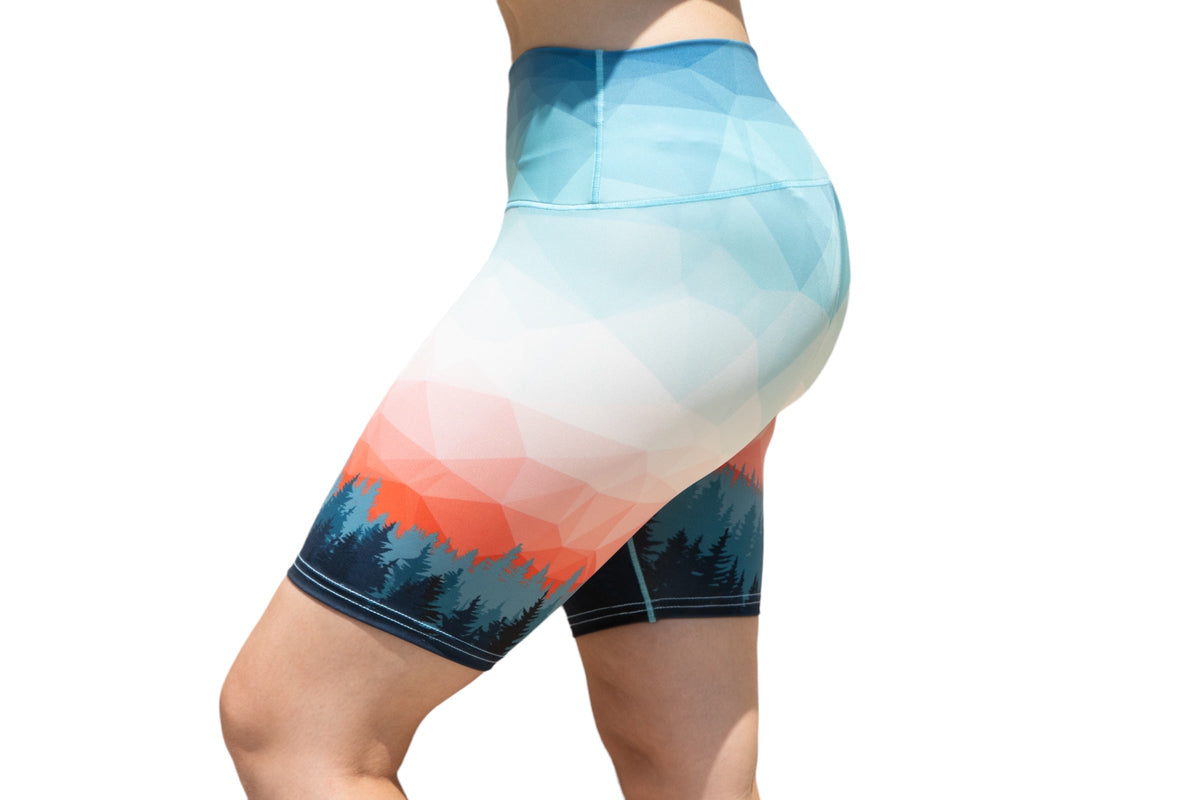 Treeline Trail Biker Yoga Shorts