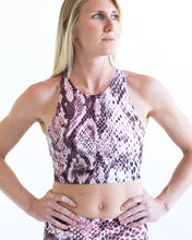 Load image into Gallery viewer, Pink Snakeskin Crop Top *FINAL SALE*
