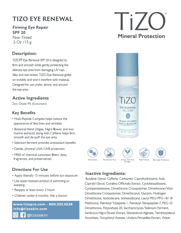 TiZo Eye Renewal Non-Tinted SPF 20